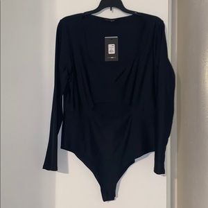 NWT PLUS SIZE Black Long Sleeve Body Suit